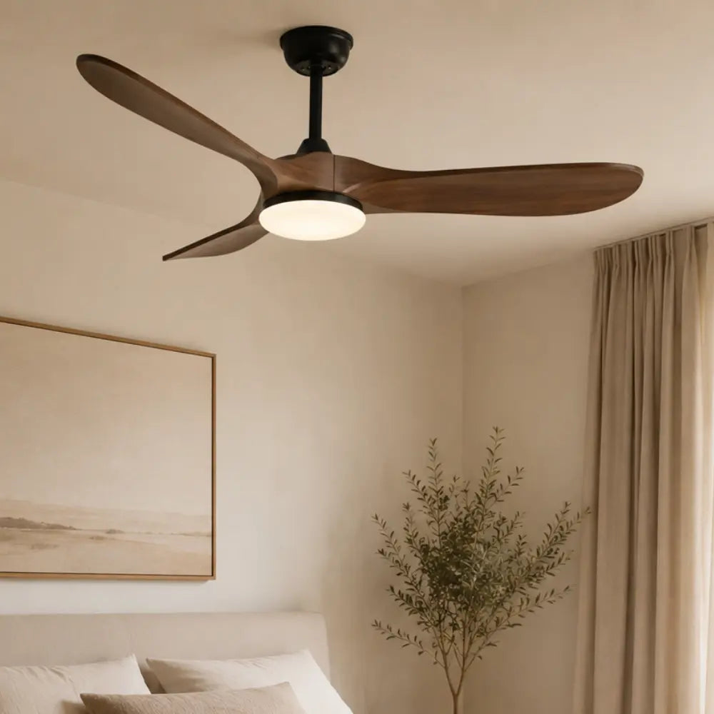 Ventilateur de plafond silencieux AXIO - Style vintage, LED intégrée