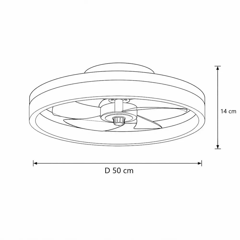 Ventilateur de plafond silencieux AERO - Style Design, LED intégrée