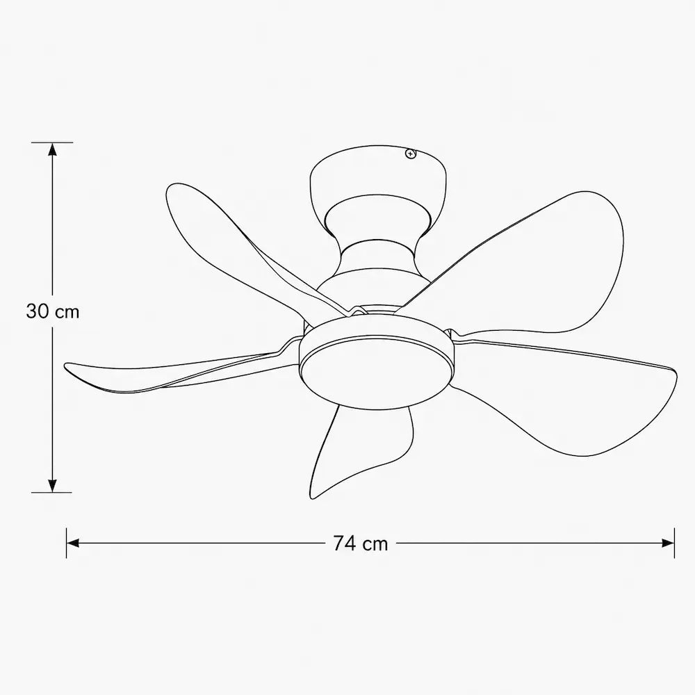 Ventilateur de plafond silencieux SILIO - Design compact, LED intégrée