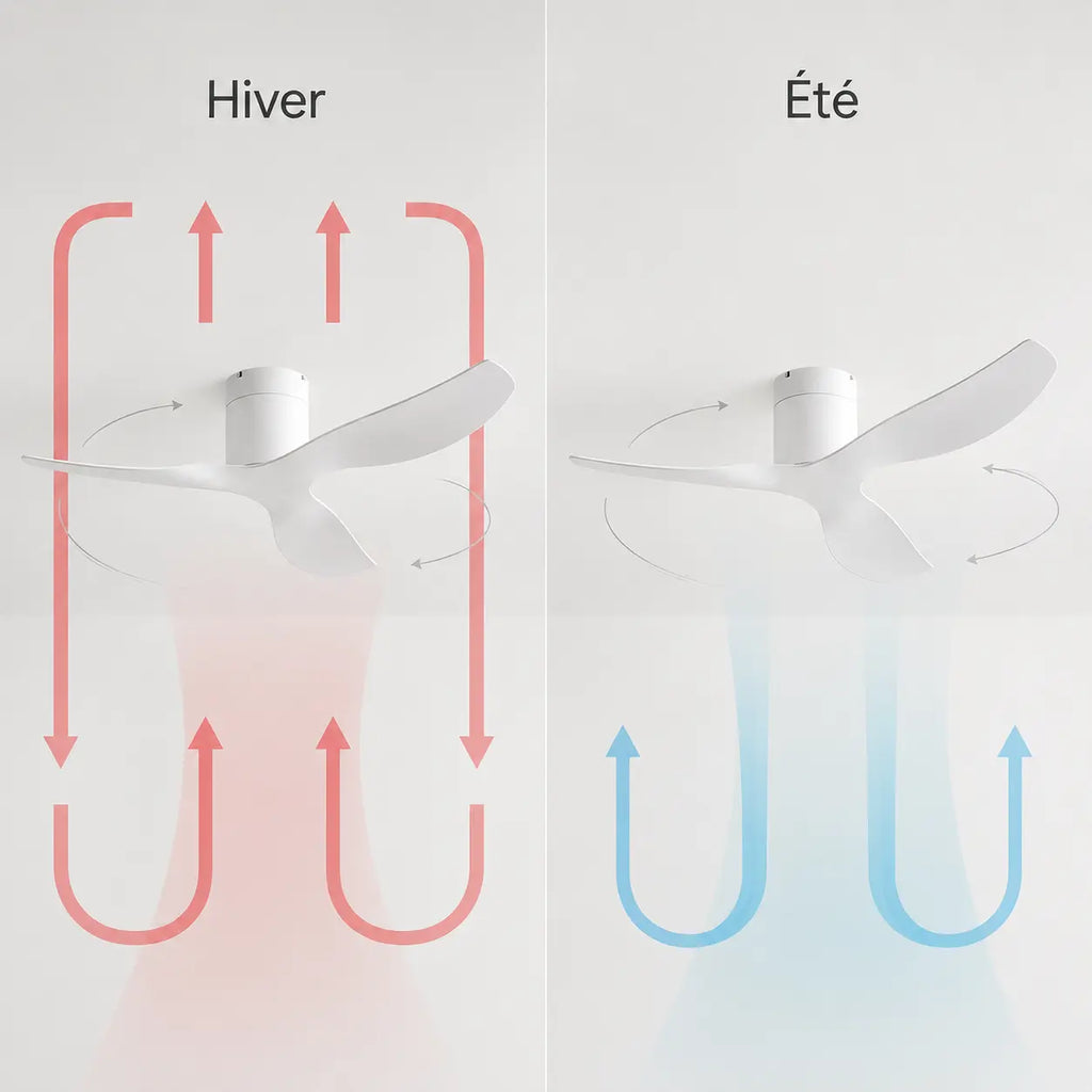 Ventilateur de plafond silencieux ELIO - Blanc moderne, sans lumière