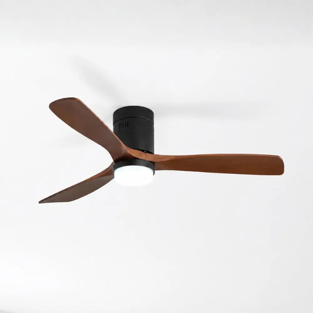Ventilateur de plafond silencieux AULIA - Pales en bois, LED intégrée