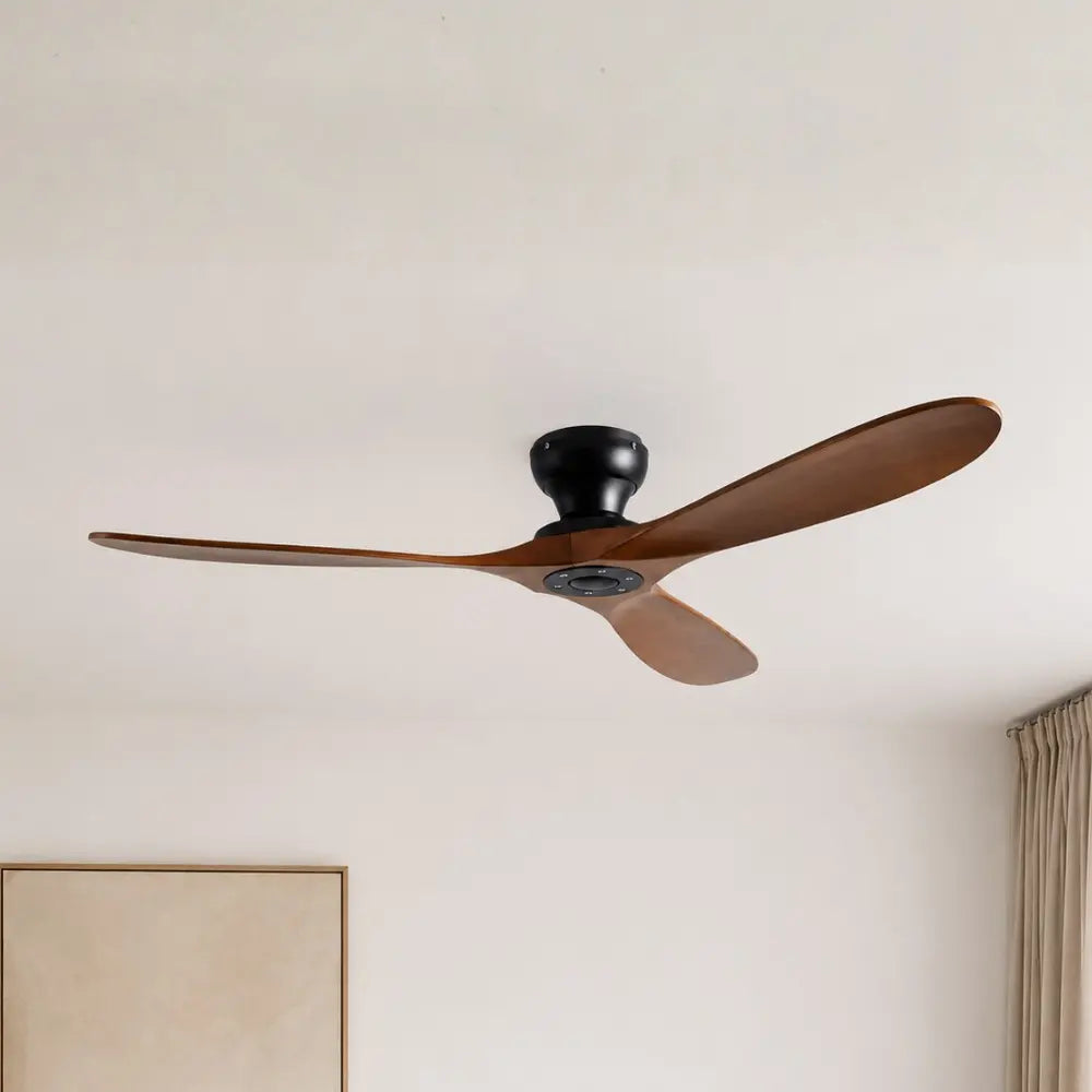 Ventilateur de plafond silencieux EMMO - Bois massif, sans lumière