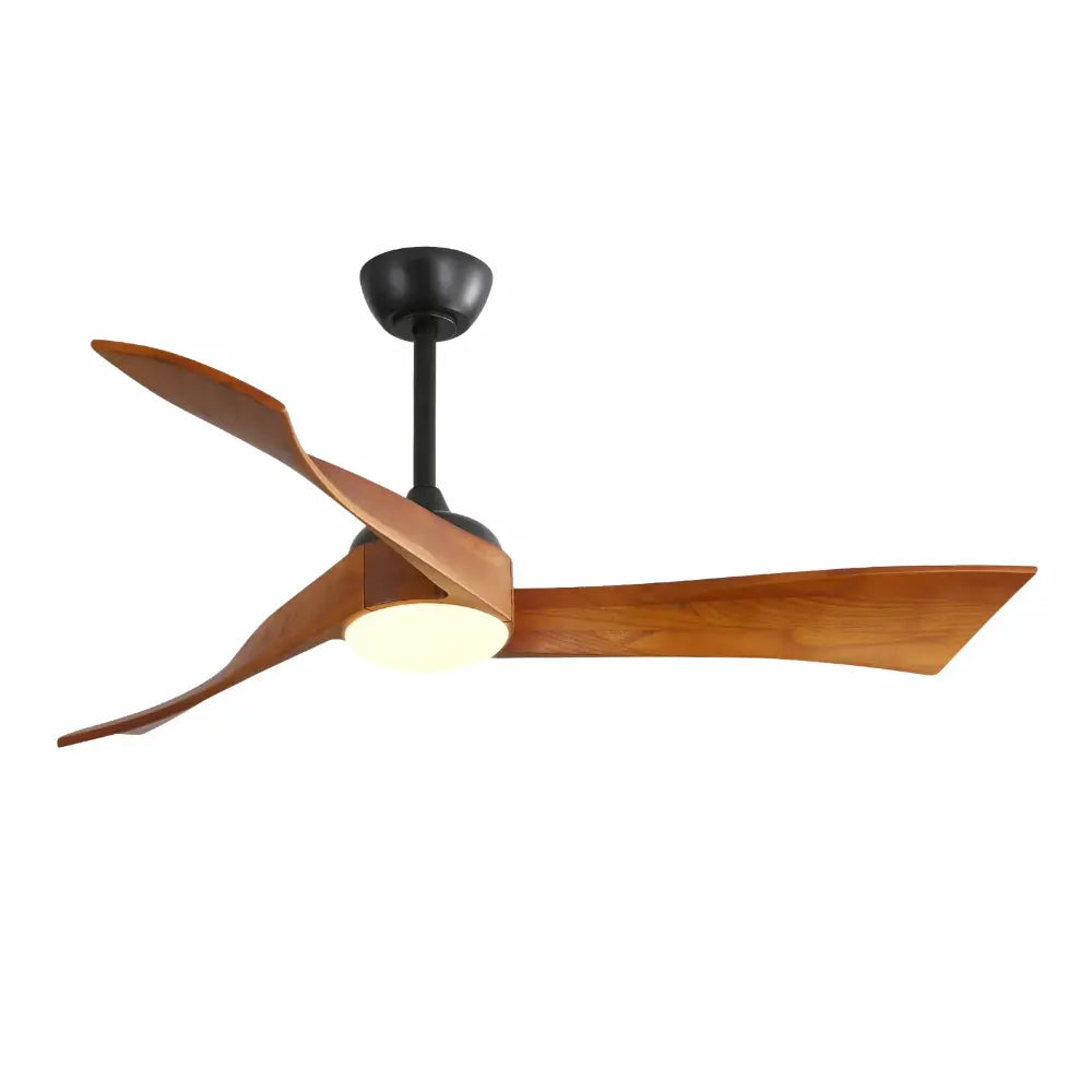 Ventilateur de plafond silencieux pour chambre bois foncé