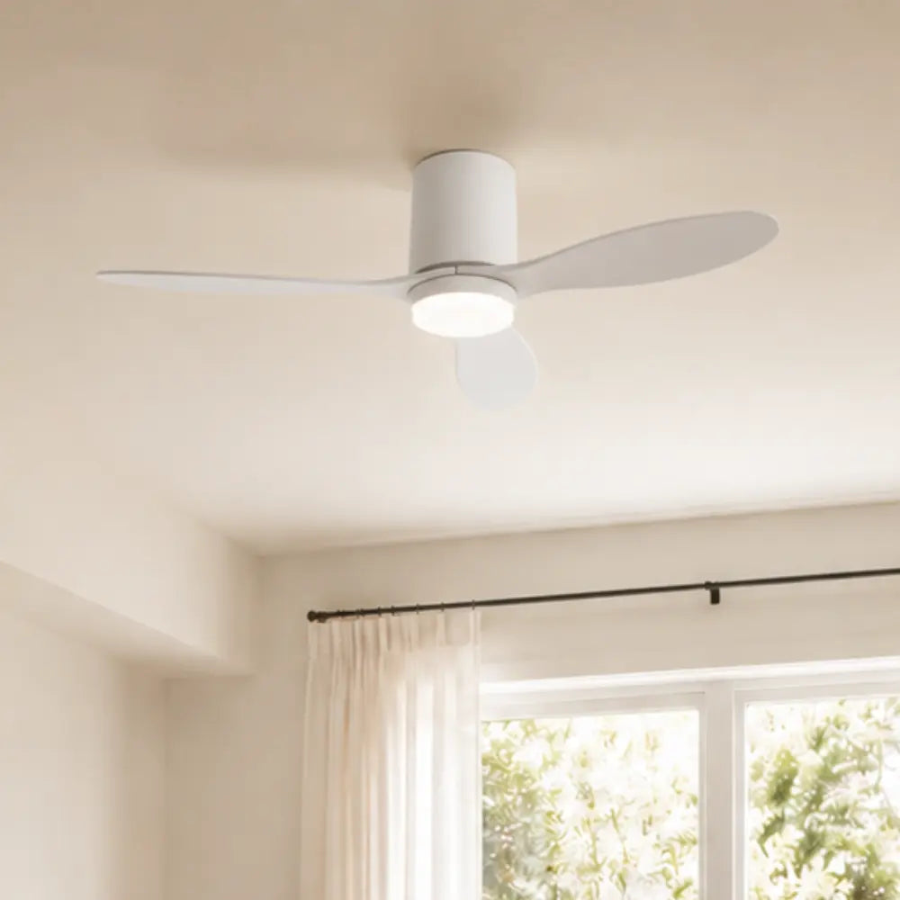 ventilateur de plafond silencieux blanc moderne avec éclairage LED