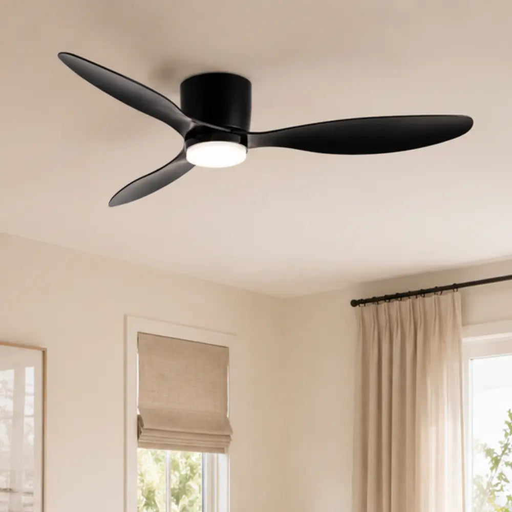 ventilateur de plafond avec lumière LED design moderne noir