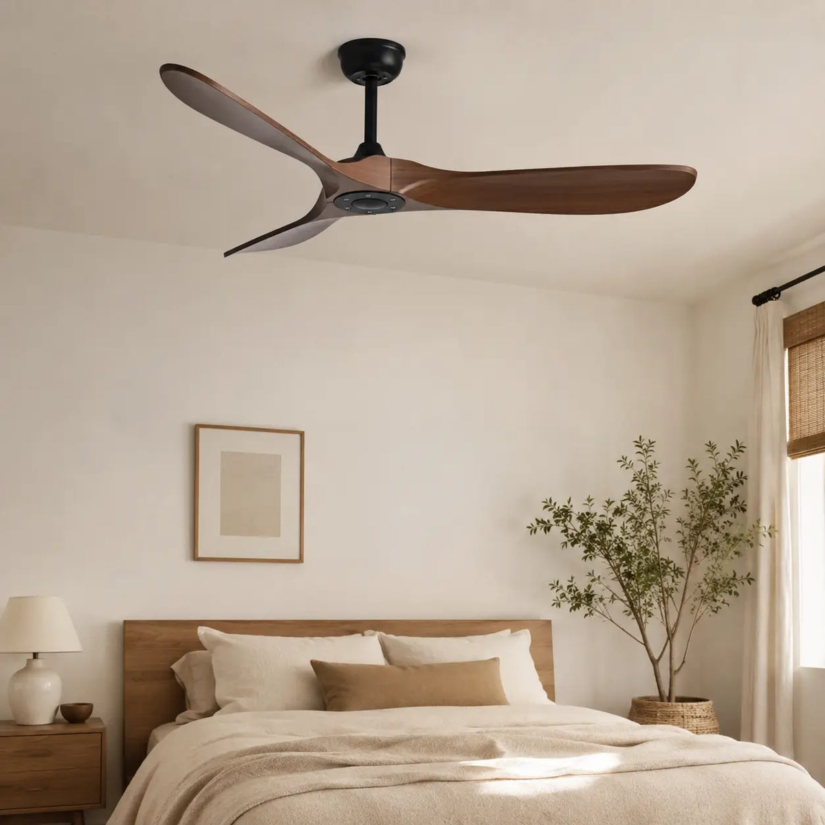 Ventilateur de plafond silencieux KIRO - Style vintage, sans lumière