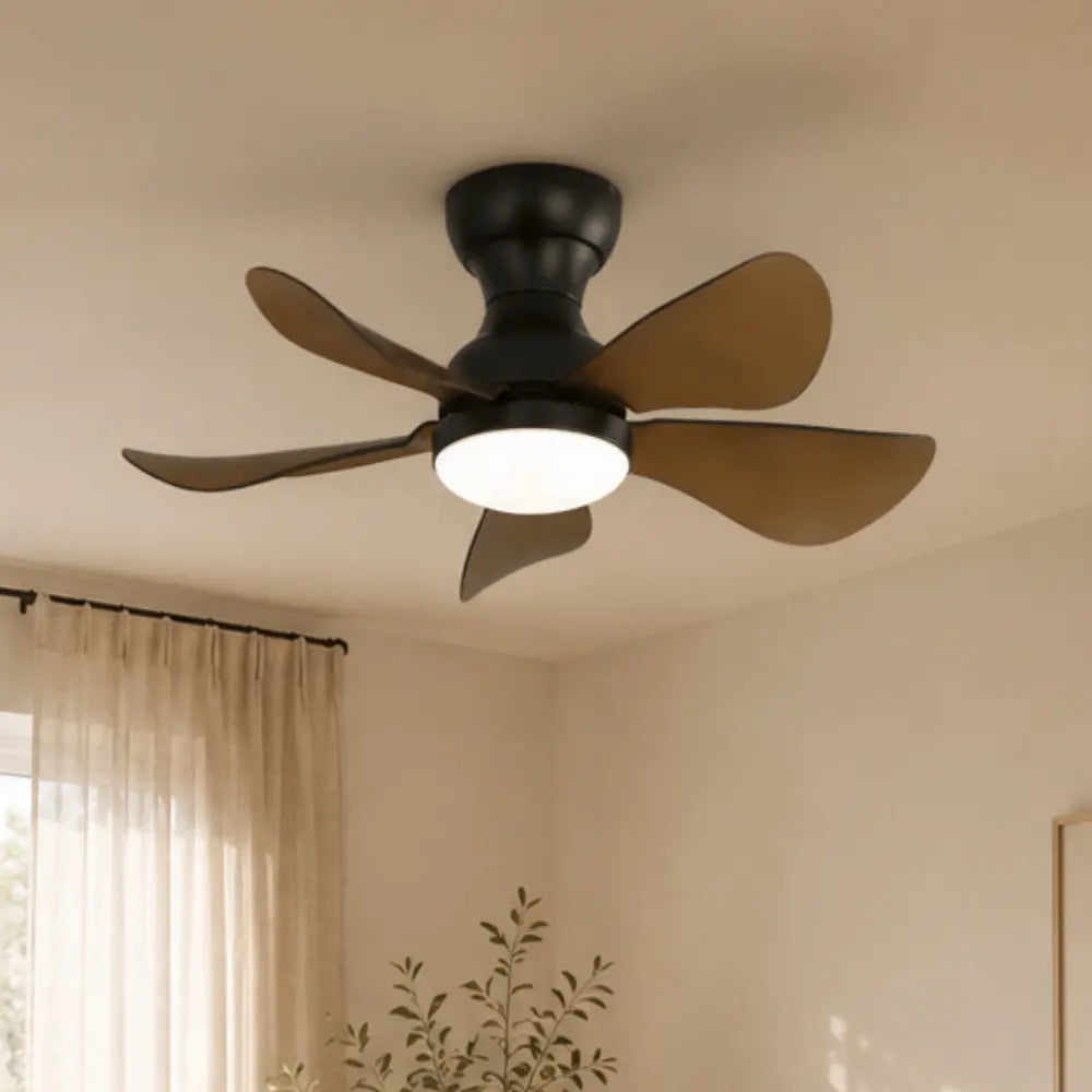 Ventilateur de plafond compact au style moderne couleur noir