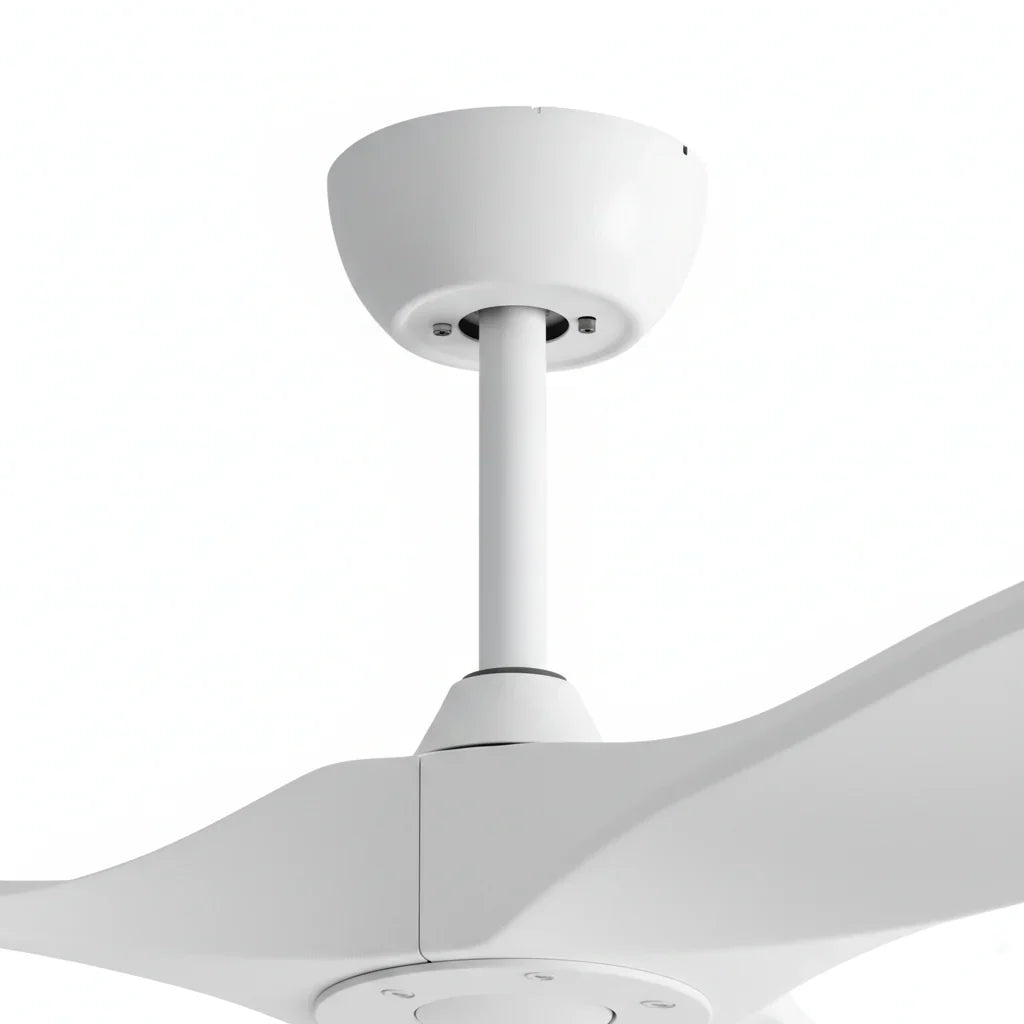 détails de ventilateur de plafond silencieux vintage blanc