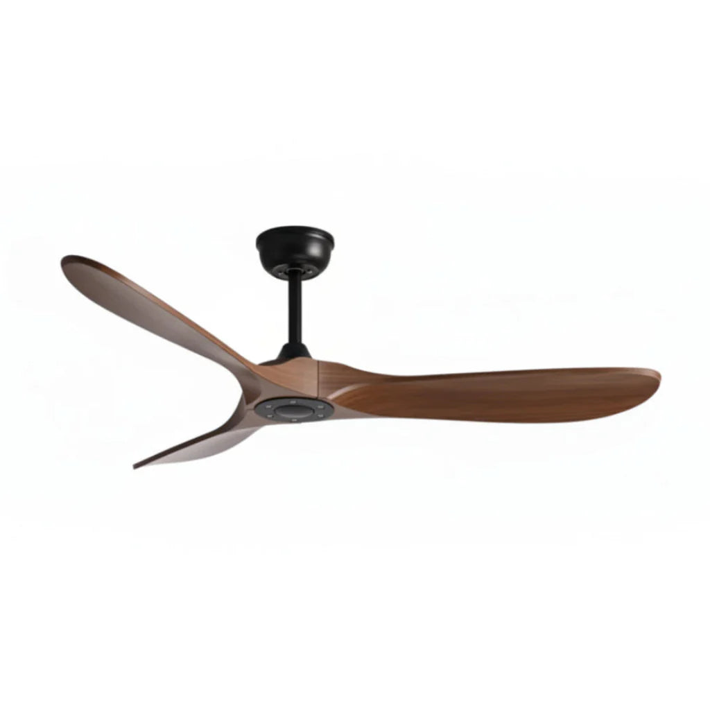 Ventilateur de plafond KIRO bois foncé sans lumière style vintage